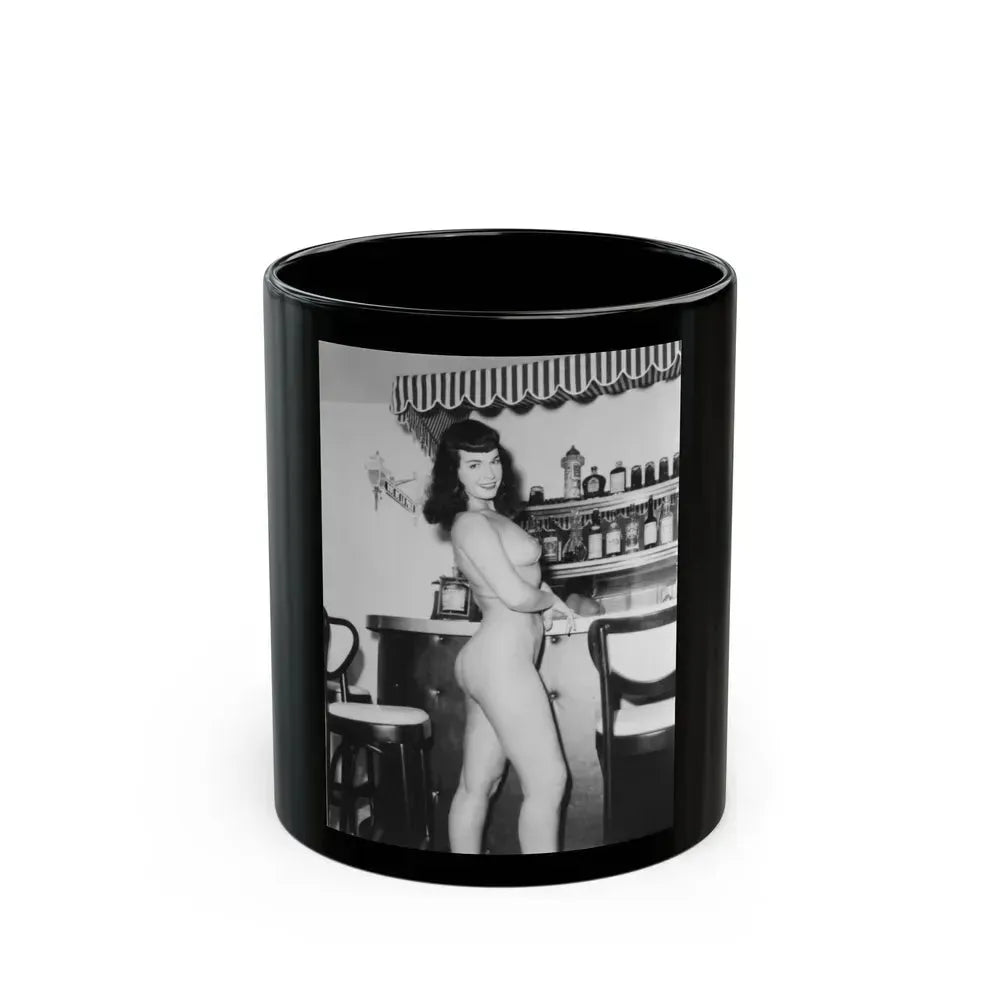 Bettie Page #45 (Vintage Female Icon) Black Coffee Mug 11oz - Go Mug Yourself