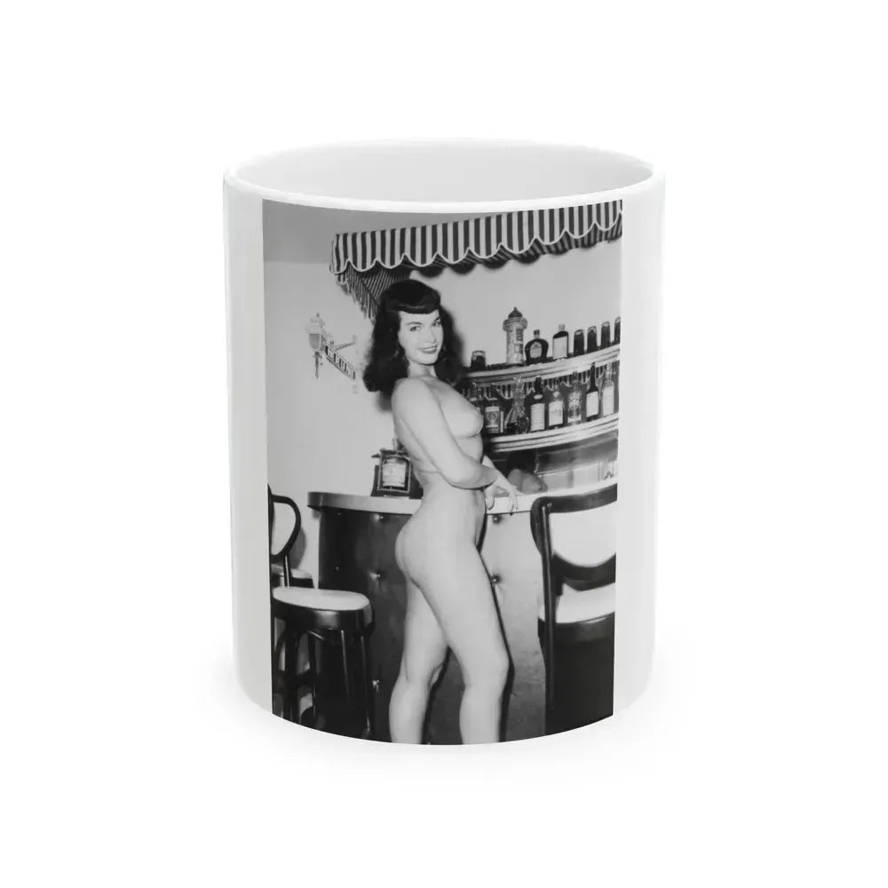 Bettie Page #45 (Vintage Female Icon) White Coffee Mug 11oz - Go Mug Yourself