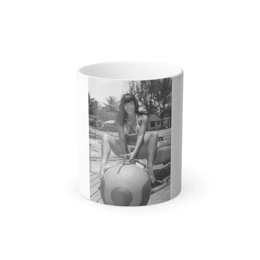 Bettie Page #450 (Vintage Female Icon) Color Changing Coffee Mug 11oz - Go Mug Yourself