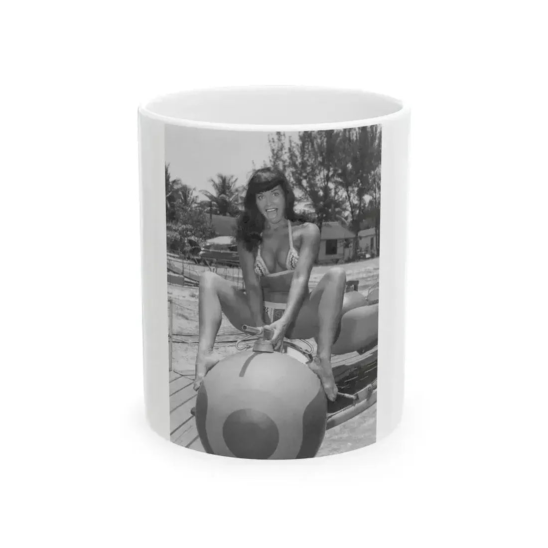 Bettie Page #450 (Vintage Female Icon) White Coffee Mug 11oz - Go Mug Yourself