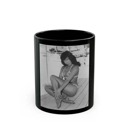 Bettie Page #452 (Vintage Female Icon) Black Coffee Mug 11oz - Go Mug Yourself