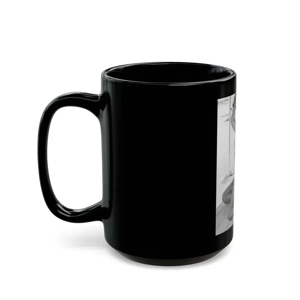 Bettie Page #453 (Vintage Female Icon) Black Coffee Mug - Go Mug Yourself