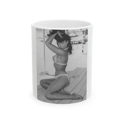 Bettie Page #453 (Vintage Female Icon) White Coffee Mug 11oz - Go Mug Yourself