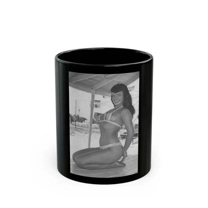 Bettie Page #454 (Vintage Female Icon) Black Coffee Mug 11oz - Go Mug Yourself