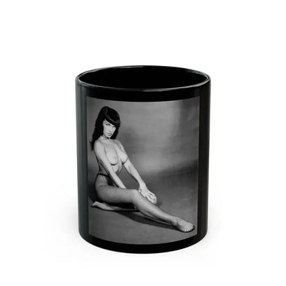 Bettie Page #455 (Vintage Female Icon) Black Coffee Mug 11oz - Go Mug Yourself