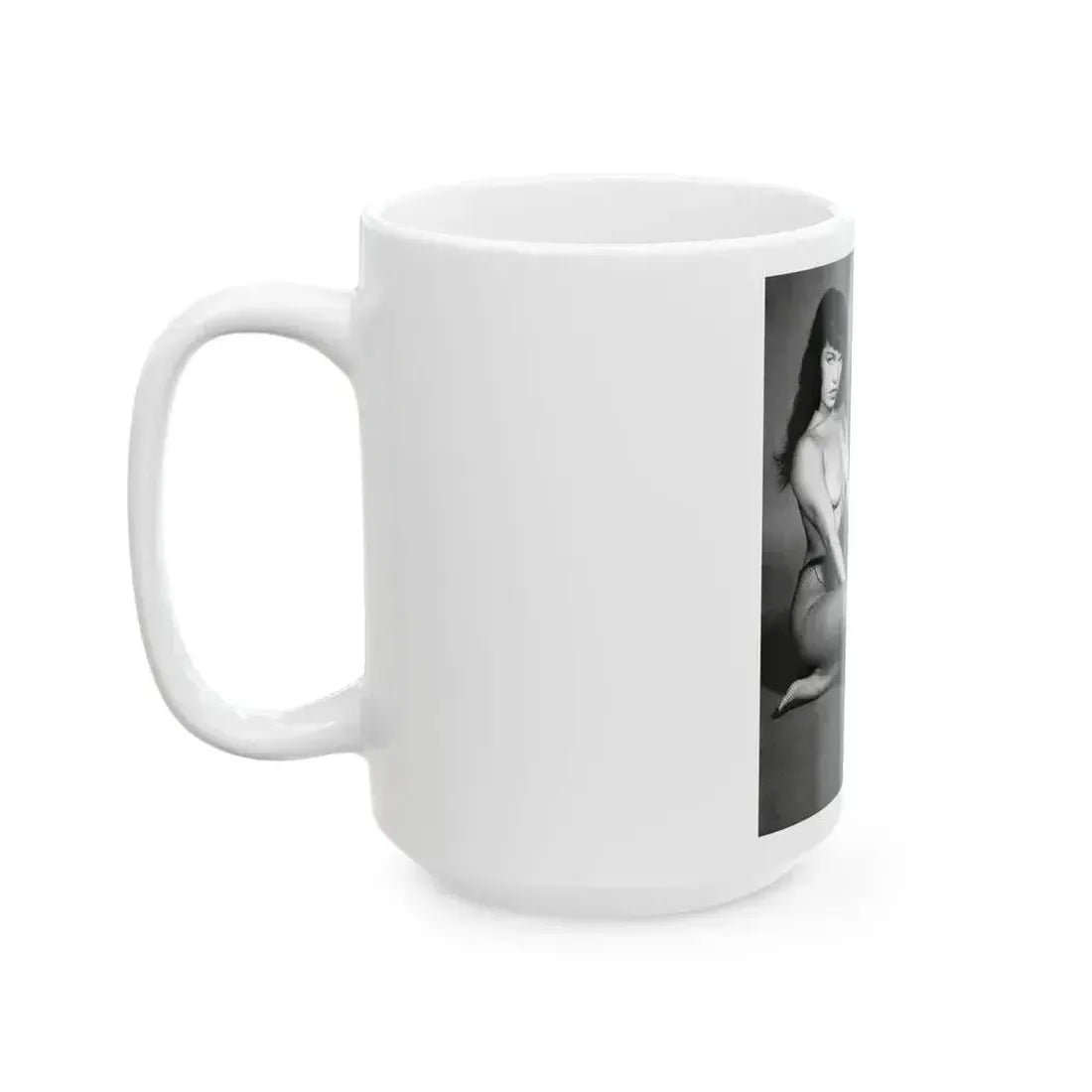 Bettie Page #455 (Vintage Female Icon) White Coffee Mug - Go Mug Yourself