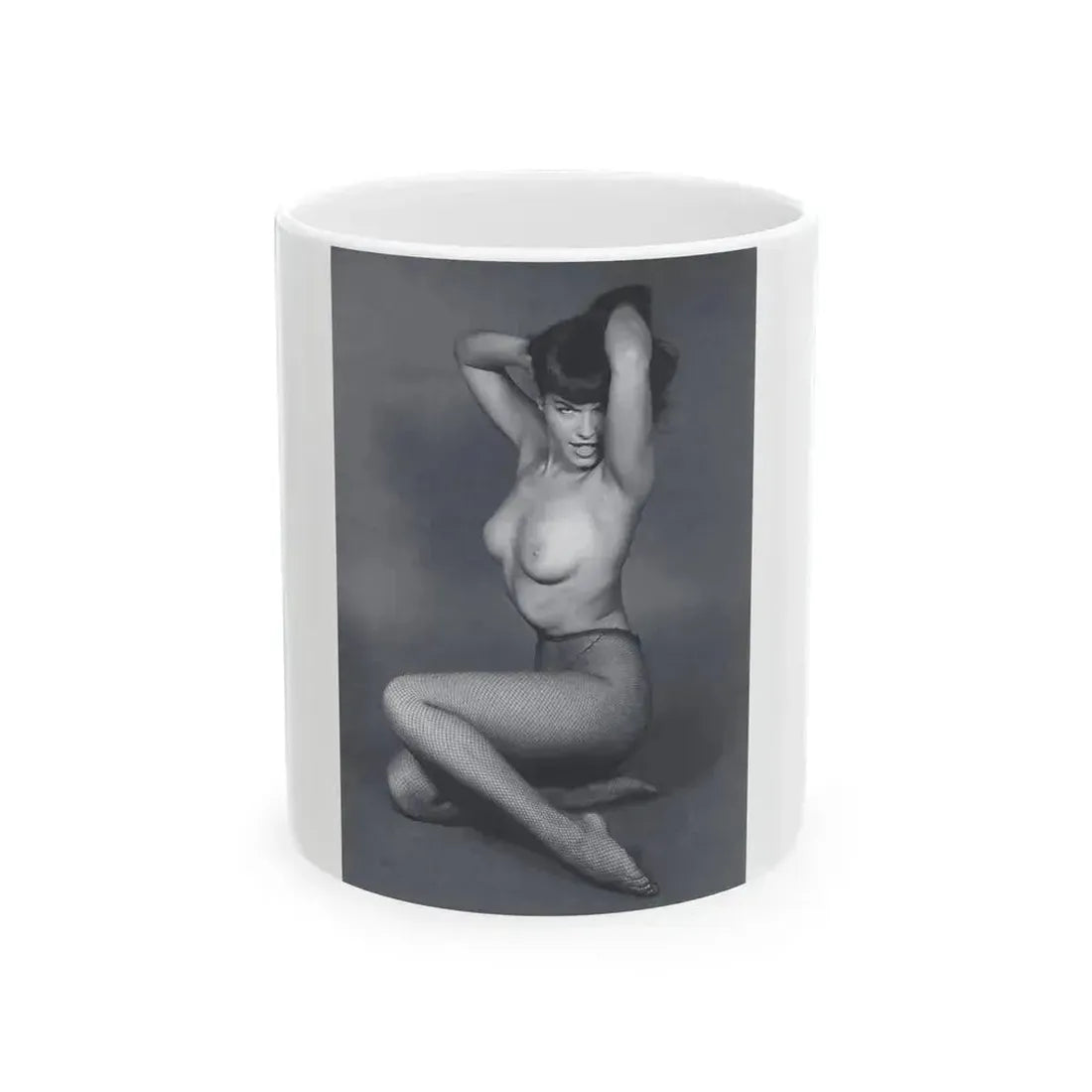 Bettie Page #457 (Vintage Female Icon) White Coffee Mug 11oz - Go Mug Yourself