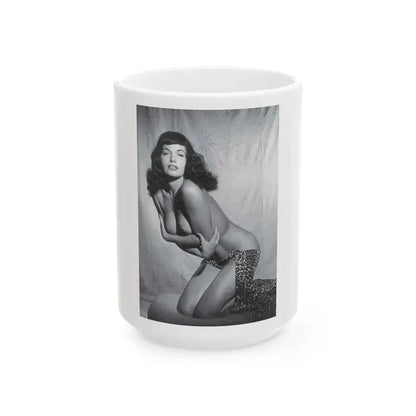 Bettie Page #459 (Vintage Female Icon) White Coffee Mug 15oz - Go Mug Yourself