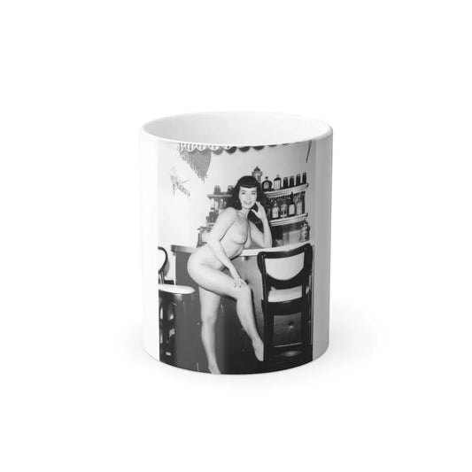 Bettie Page #46 (Vintage Female Icon) Color Changing Coffee Mug 11oz - Go Mug Yourself