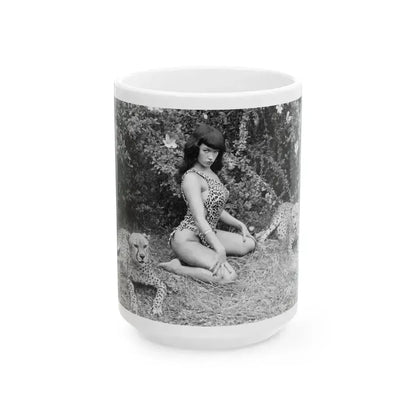 Bettie Page #460 (Vintage Female Icon) White Coffee Mug 15oz - Go Mug Yourself