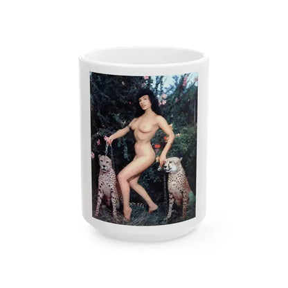 Bettie Page #462 (Vintage Female Icon) White Coffee Mug 15oz - Go Mug Yourself