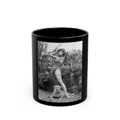 Bettie Page #463 (Vintage Female Icon) Black Coffee Mug 11oz - Go Mug Yourself