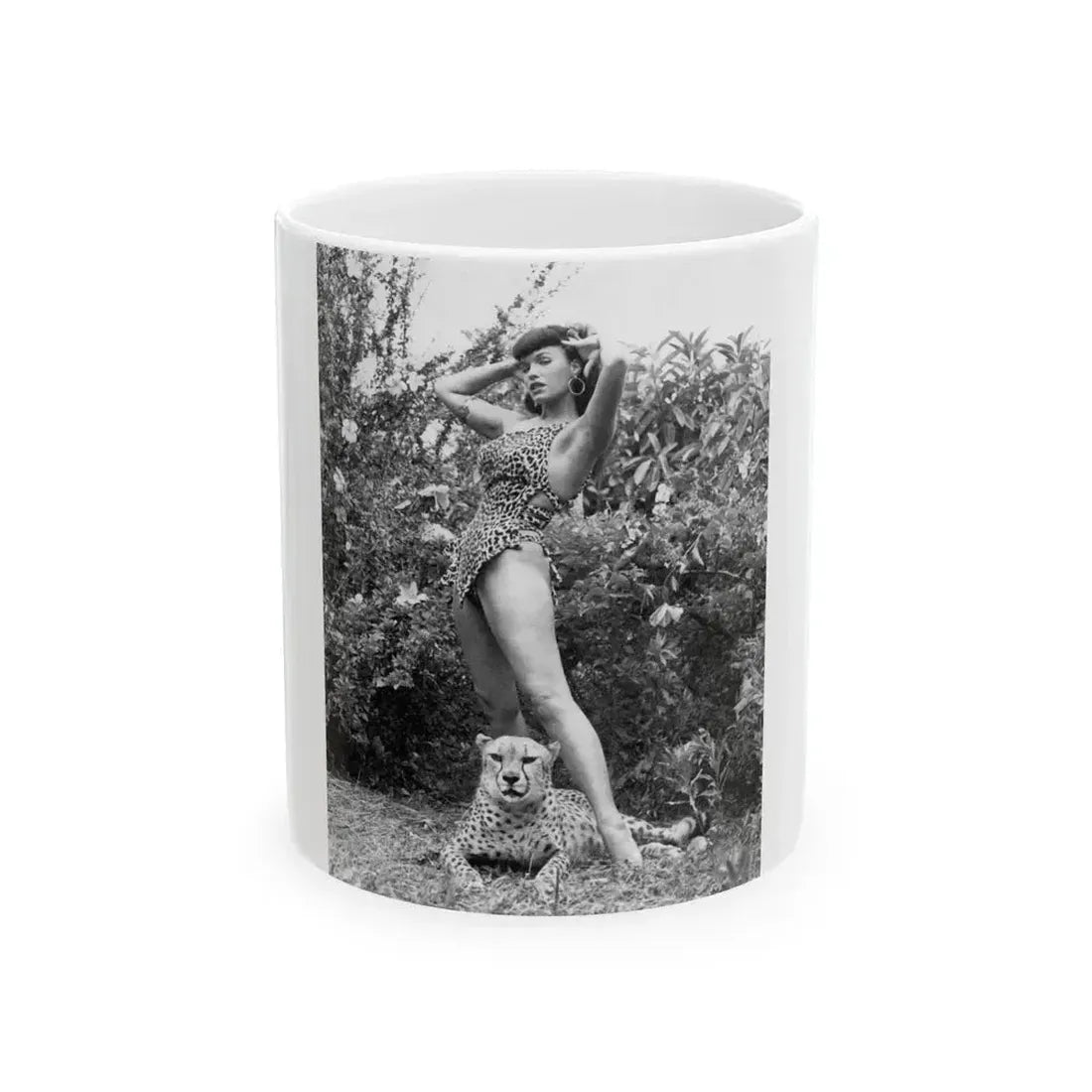 Bettie Page #463 (Vintage Female Icon) White Coffee Mug 11oz - Go Mug Yourself