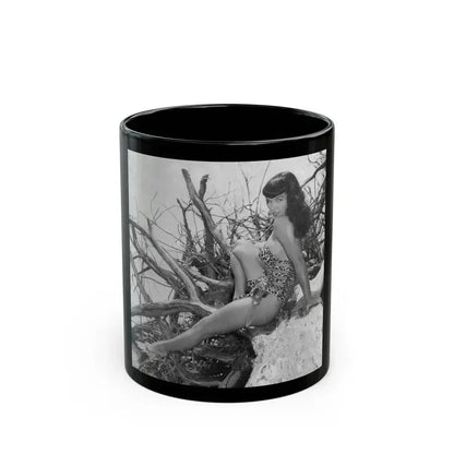 Bettie Page #464 (Vintage Female Icon) Black Coffee Mug 11oz - Go Mug Yourself