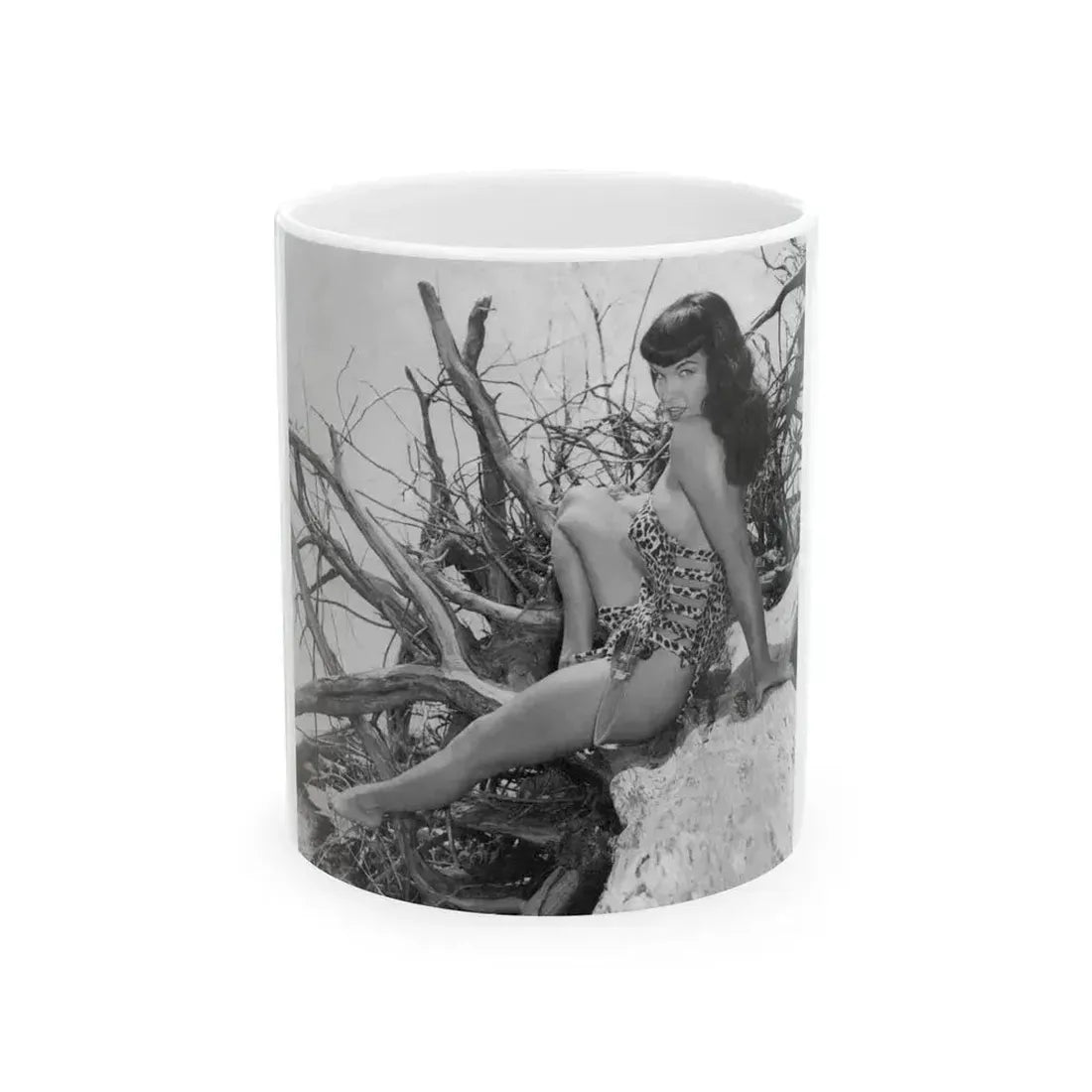 Bettie Page #464 (Vintage Female Icon) White Coffee Mug 11oz - Go Mug Yourself