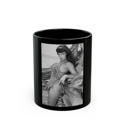 Bettie Page #465 (Vintage Female Icon) Black Coffee Mug 11oz - Go Mug Yourself