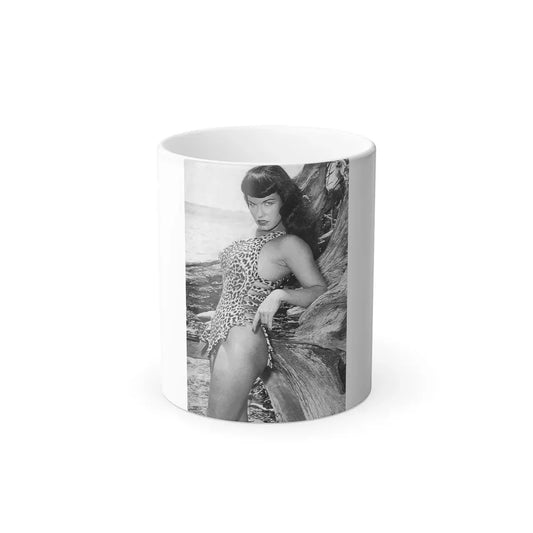 Bettie Page #465 (Vintage Female Icon) Color Changing Coffee Mug 11oz - Go Mug Yourself