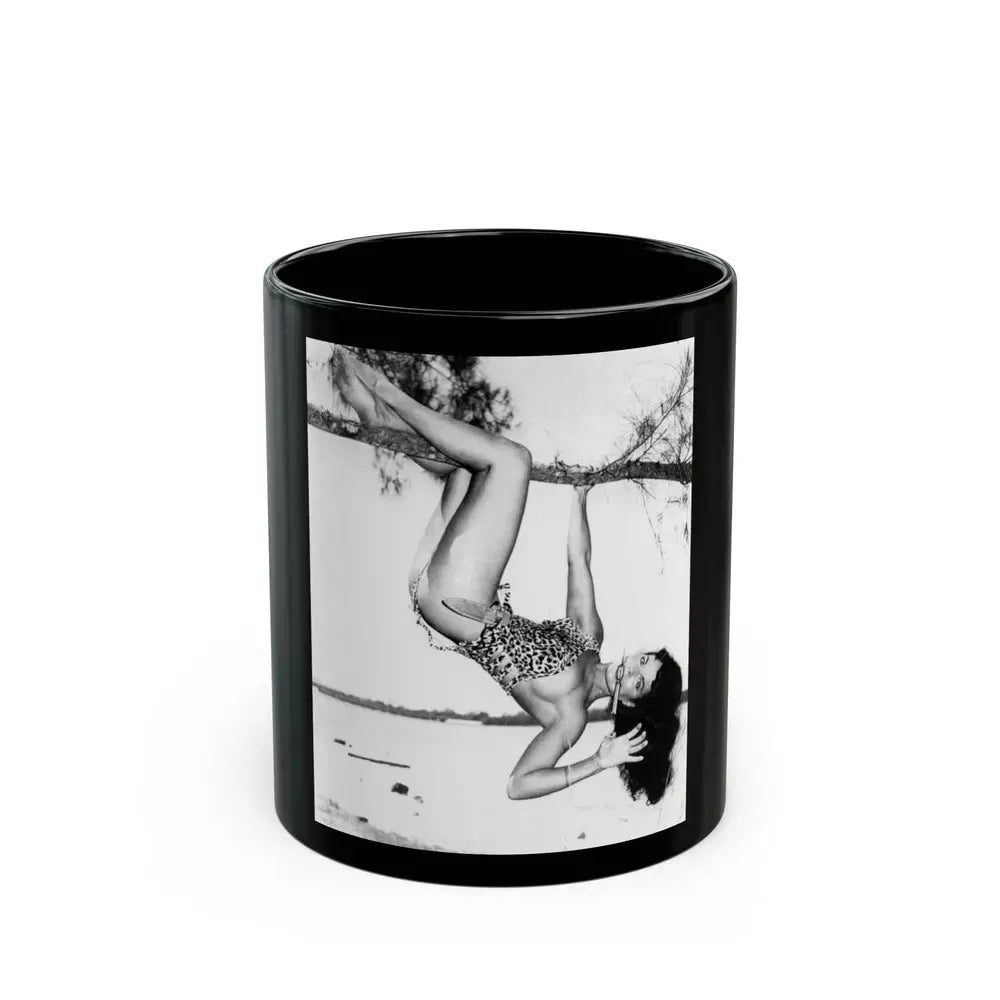 Bettie Page #466 (Vintage Female Icon) Black Coffee Mug 11oz - Go Mug Yourself