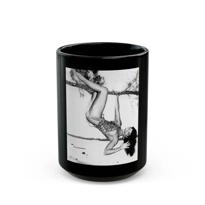Bettie Page #466 (Vintage Female Icon) Black Coffee Mug 15oz - Go Mug Yourself