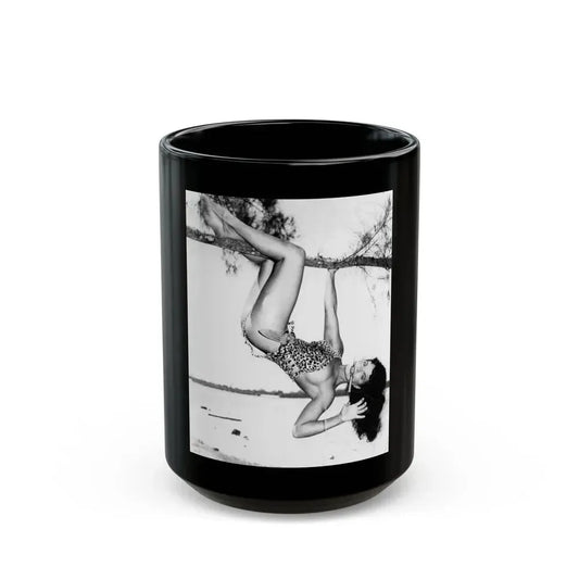 Bettie Page #466 (Vintage Female Icon) Black Coffee Mug 15oz - Go Mug Yourself