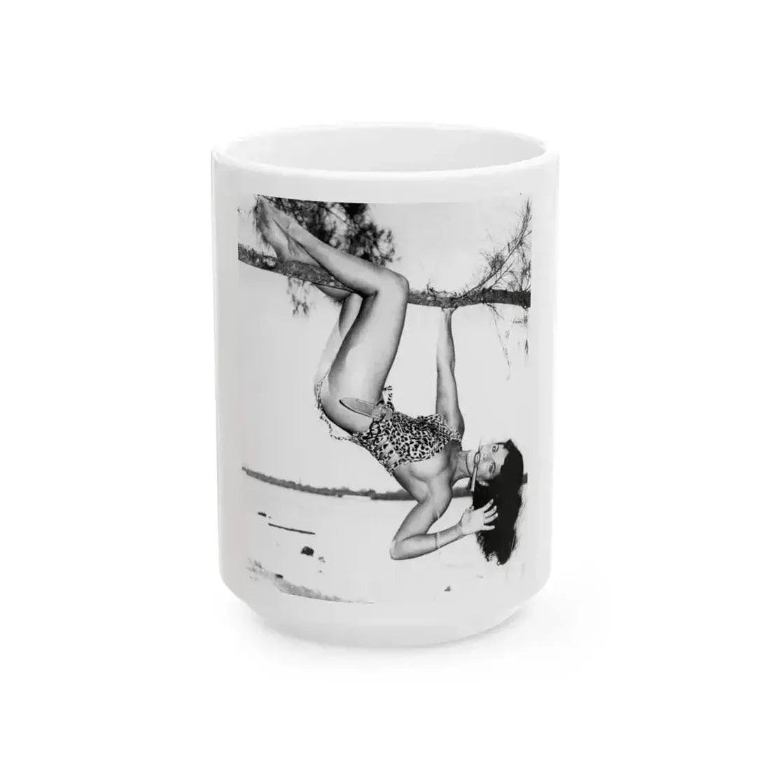 Bettie Page #466 (Vintage Female Icon) White Coffee Mug 15oz - Go Mug Yourself
