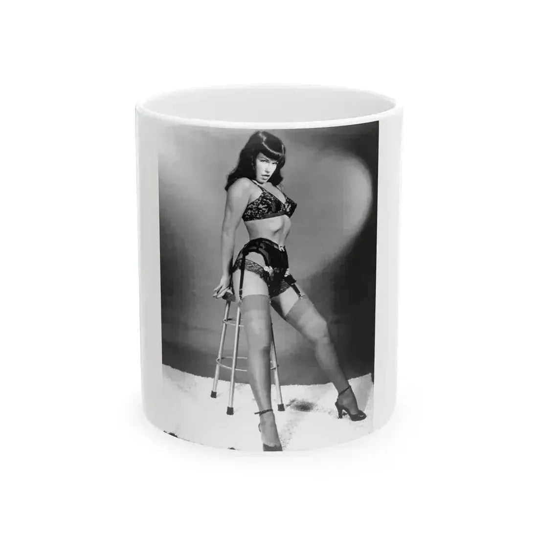 Bettie Page #467 (Vintage Female Icon) White Coffee Mug 11oz - Go Mug Yourself