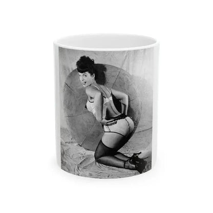 Bettie Page #468 (Vintage Female Icon) White Coffee Mug 11oz - Go Mug Yourself