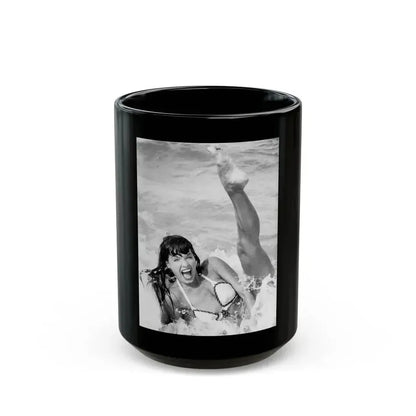 Bettie Page #469 (Vintage Female Icon) Black Coffee Mug 15oz - Go Mug Yourself
