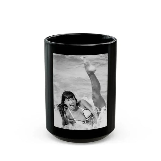 Bettie Page #469 (Vintage Female Icon) Black Coffee Mug 15oz - Go Mug Yourself