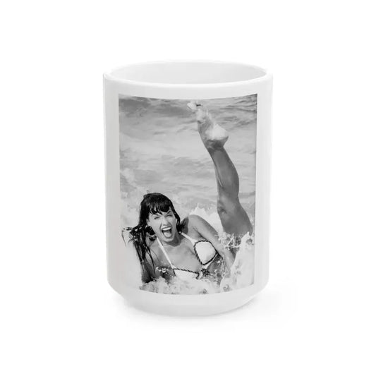 Bettie Page #469 (Vintage Female Icon) White Coffee Mug 15oz - Go Mug Yourself