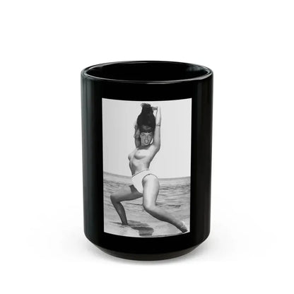 Bettie Page #470 (Vintage Female Icon) Black Coffee Mug 15oz - Go Mug Yourself