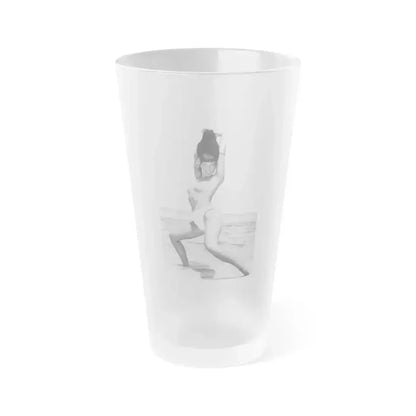 Bettie Page #470 (Vintage Female Icon) Frosted Pint Glass 16oz 16oz Frosted - Go Mug Yourself