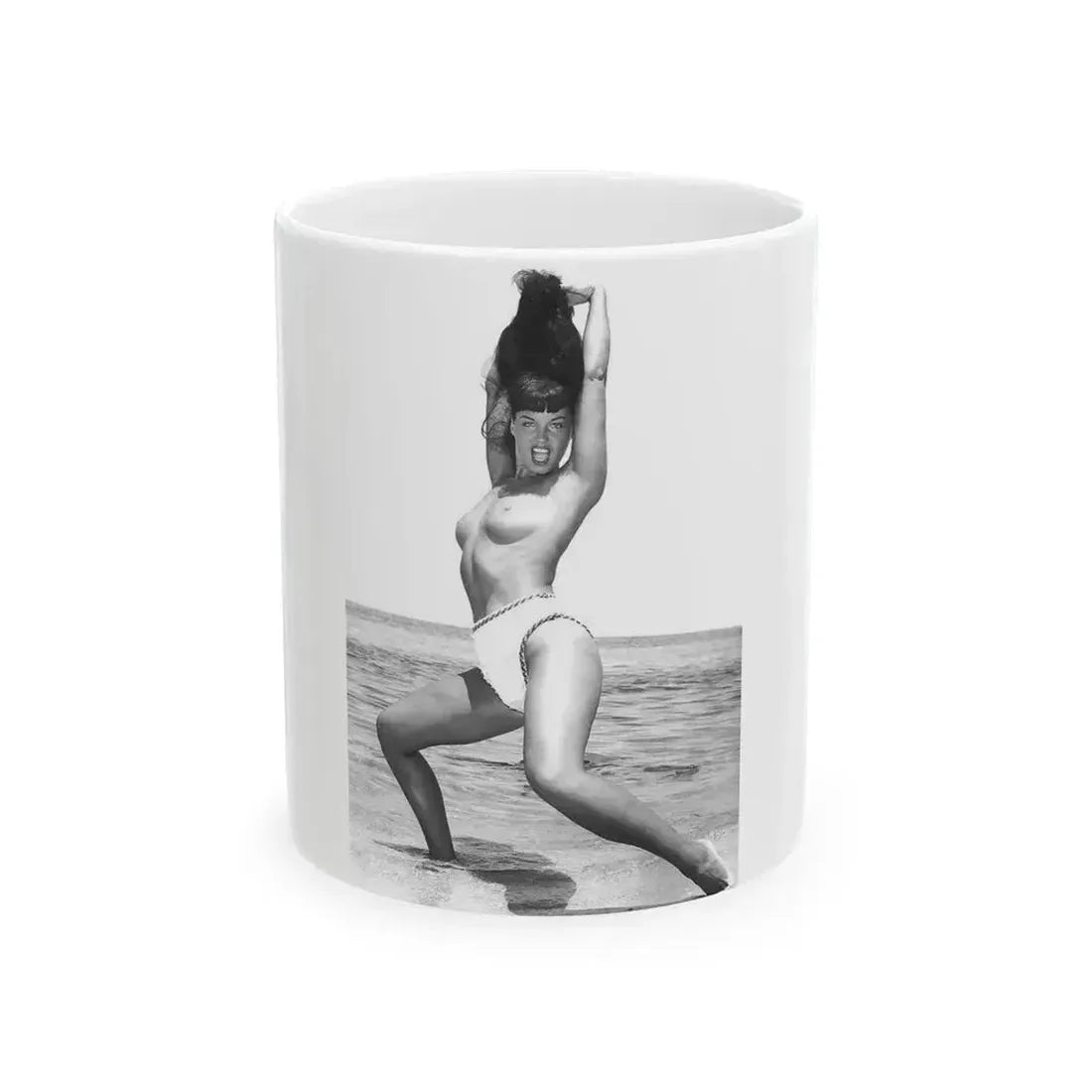 Bettie Page #470 (Vintage Female Icon) White Coffee Mug 11oz - Go Mug Yourself