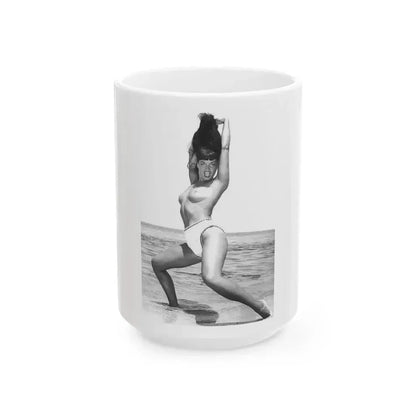 Bettie Page #470 (Vintage Female Icon) White Coffee Mug 15oz - Go Mug Yourself