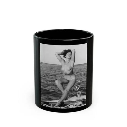 Bettie Page #471 (Vintage Female Icon) Black Coffee Mug 11oz - Go Mug Yourself