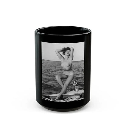 Bettie Page #471 (Vintage Female Icon) Black Coffee Mug 15oz - Go Mug Yourself