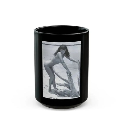 Bettie Page #472 (Vintage Female Icon) Black Coffee Mug 15oz - Go Mug Yourself