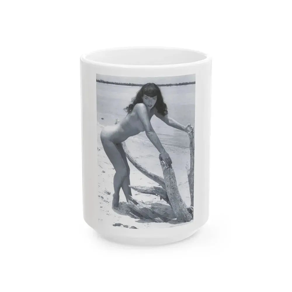 Bettie Page #472 (Vintage Female Icon) White Coffee Mug 15oz - Go Mug Yourself