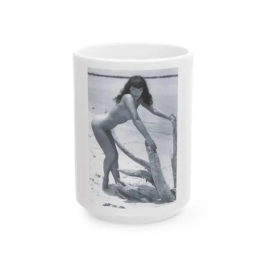Bettie Page #472 (Vintage Female Icon) White Coffee Mug 15oz - Go Mug Yourself
