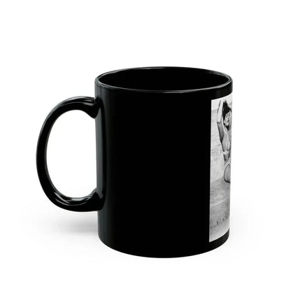 Bettie Page #473 (Vintage Female Icon) Black Coffee Mug - Go Mug Yourself