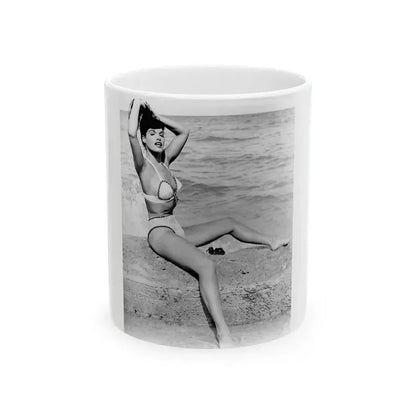 Bettie Page #473 (Vintage Female Icon) White Coffee Mug 11oz - Go Mug Yourself