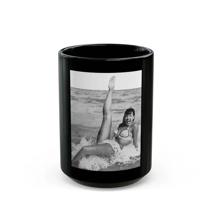 Bettie Page #474 (Vintage Female Icon) Black Coffee Mug 15oz - Go Mug Yourself