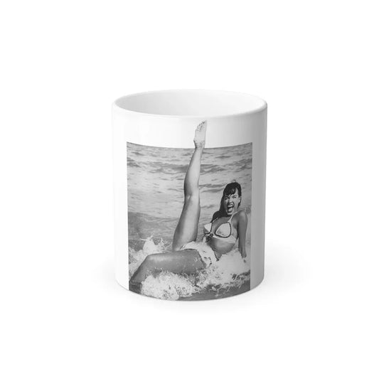 Bettie Page #474 (Vintage Female Icon) Color Changing Coffee Mug 11oz - Go Mug Yourself