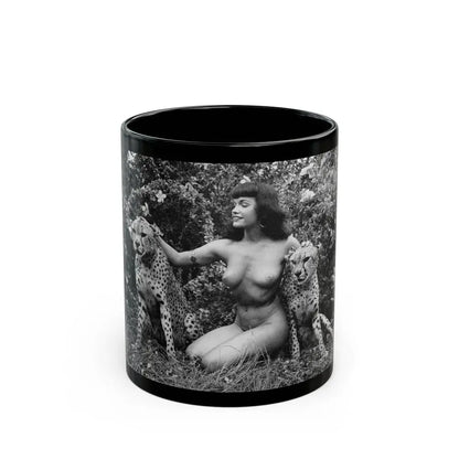 Bettie Page #475 (Vintage Female Icon) Black Coffee Mug 11oz - Go Mug Yourself