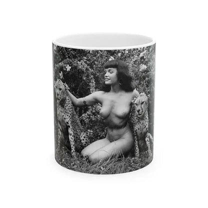 Bettie Page #475 (Vintage Female Icon) White Coffee Mug 11oz - Go Mug Yourself