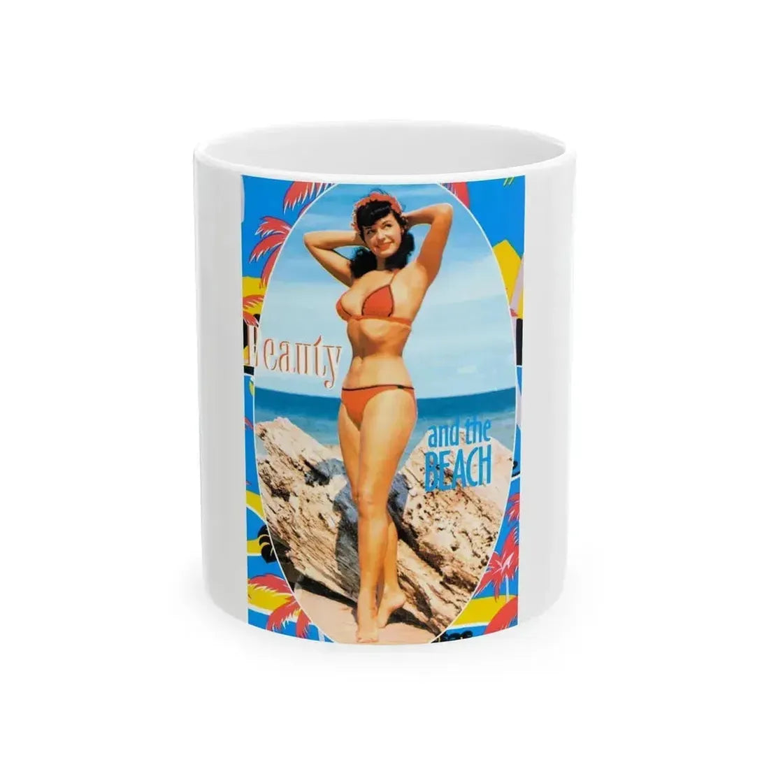 Bettie Page #477 (Vintage Female Icon) White Coffee Mug 11oz - Go Mug Yourself