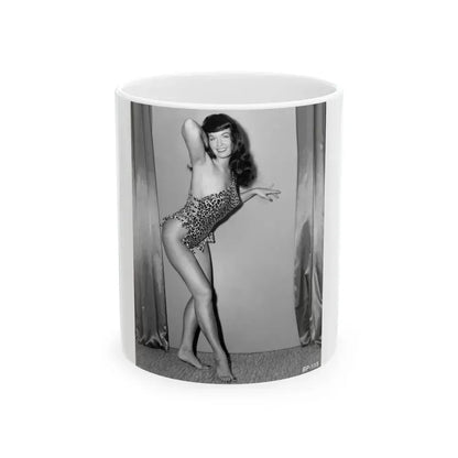 Bettie Page #49 (Vintage Female Icon) White Coffee Mug 11oz - Go Mug Yourself