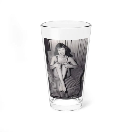 Bettie Page #498 (Vintage Female Icon) Pint Glass 16oz 16oz - Go Mug Yourself