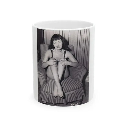 Bettie Page #498 (Vintage Female Icon) White Coffee Mug 11oz - Go Mug Yourself