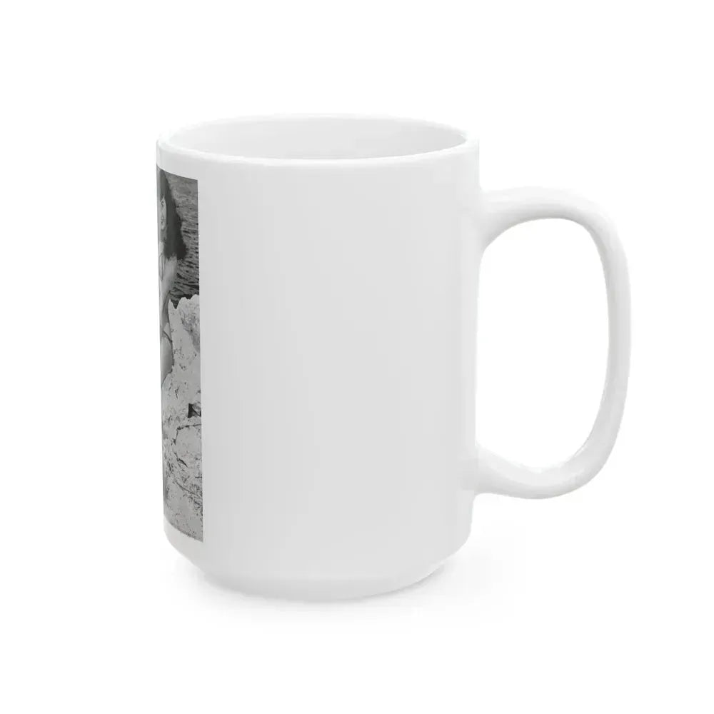 Bettie Page #499 (Vintage Female Icon) White Coffee Mug - Go Mug Yourself